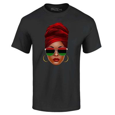Juneteenth Afrikanische Frau Sonnenbrille Flagge T-Shirt Juneteenth Shirts