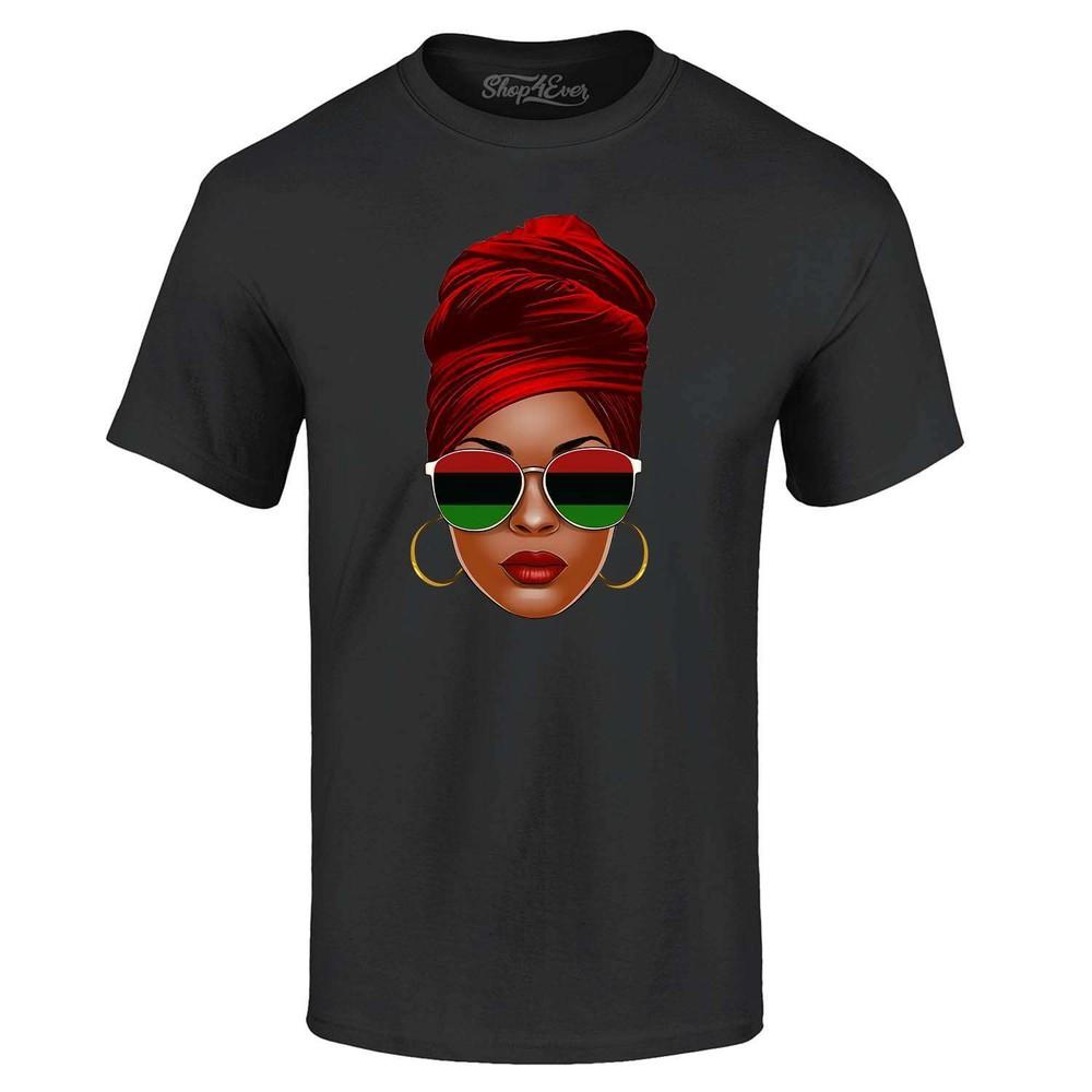 

Juneteenth African Woman Sunglasses Flag T-shirt Juneteenth Shirts 2XL