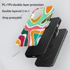 American Retro Color Wavy Pattern Apple 16 Mobile Phone Case 15pm Two-in-one Film Case iPhone17pm Anti-drop
