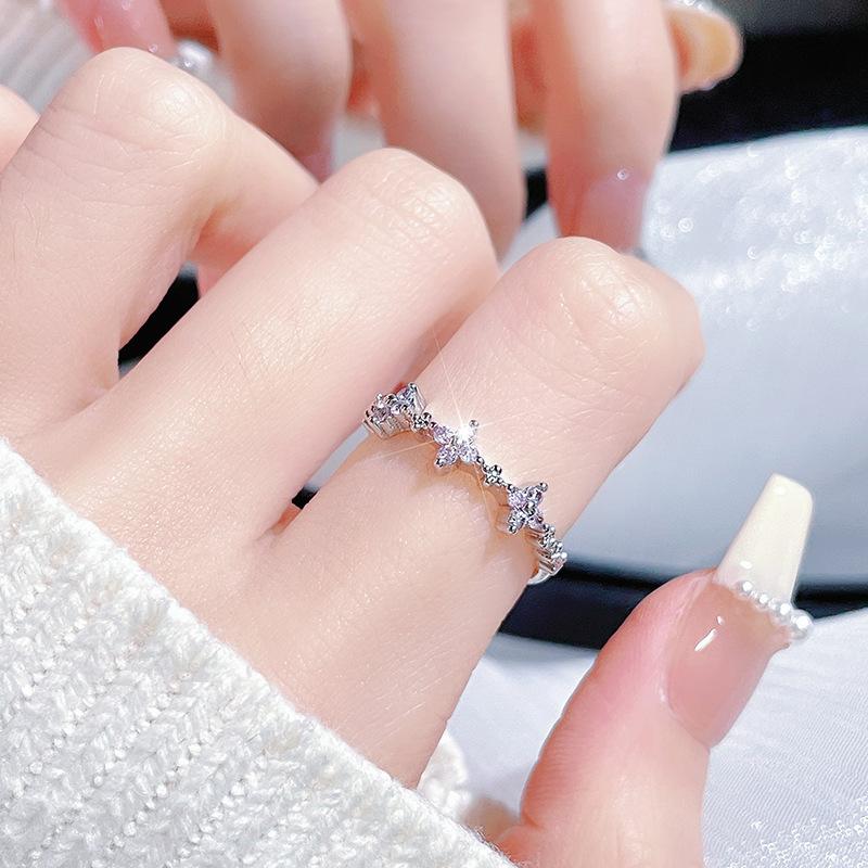 Niche Design Sense Light Luxury High Sense Stacked Open Ring Fashion French Personality Ring Women