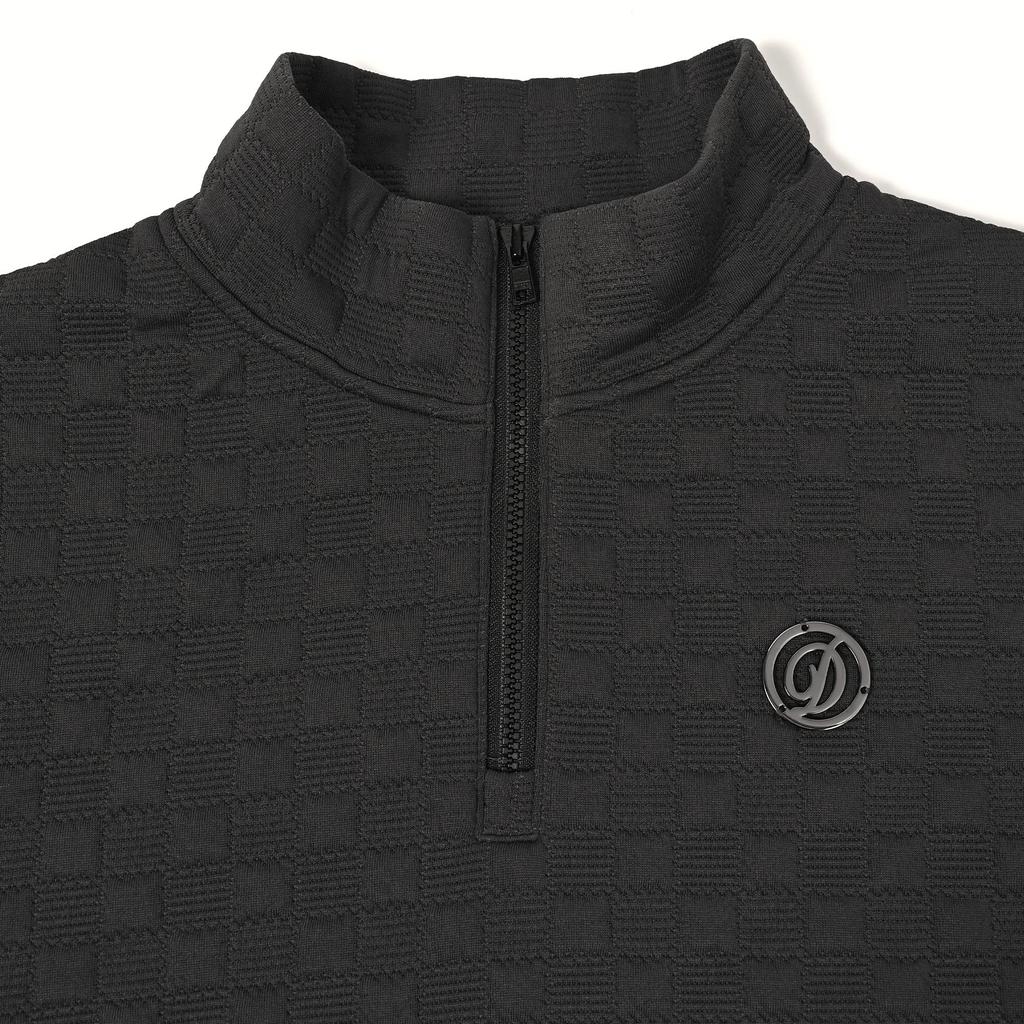 Delsol 7905 Ripple Long Sleeve Set 2025 Golf Elastic Ripple Plus Skirt and 4L Half-Zip (GRY) Fall/Winter Women's Wear, Waist, Pattern, Half-Zip,