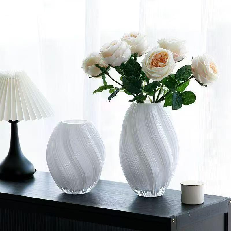 Élégant Vase en Verre Maltose pour Fleurs Fraîches Hydroponiques - Ornement de Luxe Léger Haut de Gamme pour Salon