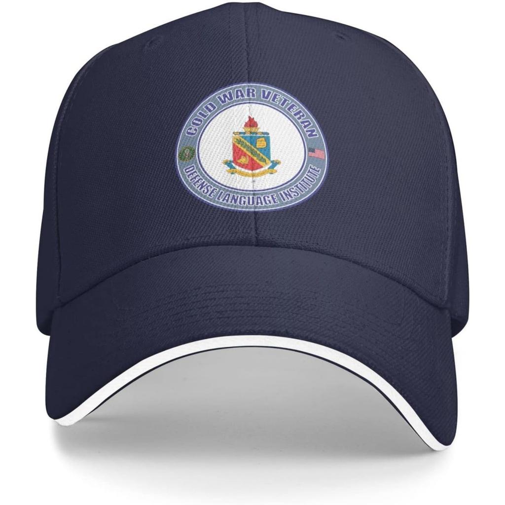 US Army Cold War Defense Language Institute Veteran Adjustable Baseball Cap Unisex Sandwich Dad Hat Golf Hat