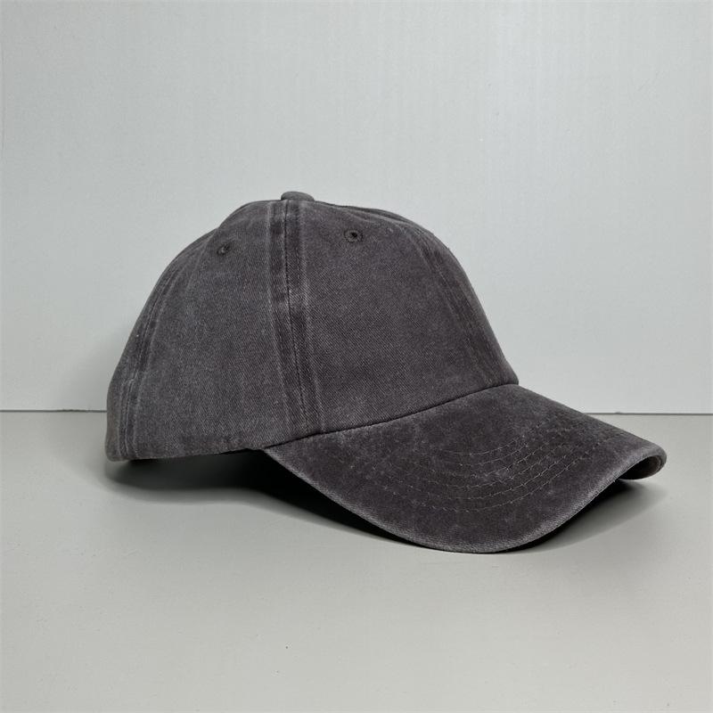 Breathable Solid Color Baseball Cap Women's New Empty Top Retro Sunshade Cap Men's Face Small Versatile Hat Women