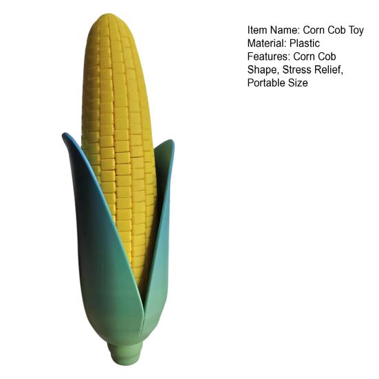 3D Printed Corn Cob Toy Anxiety Stress Relief Corn Cob Fidget Toy Portable Travel Movable Calming Cob Shape Sensory Toy