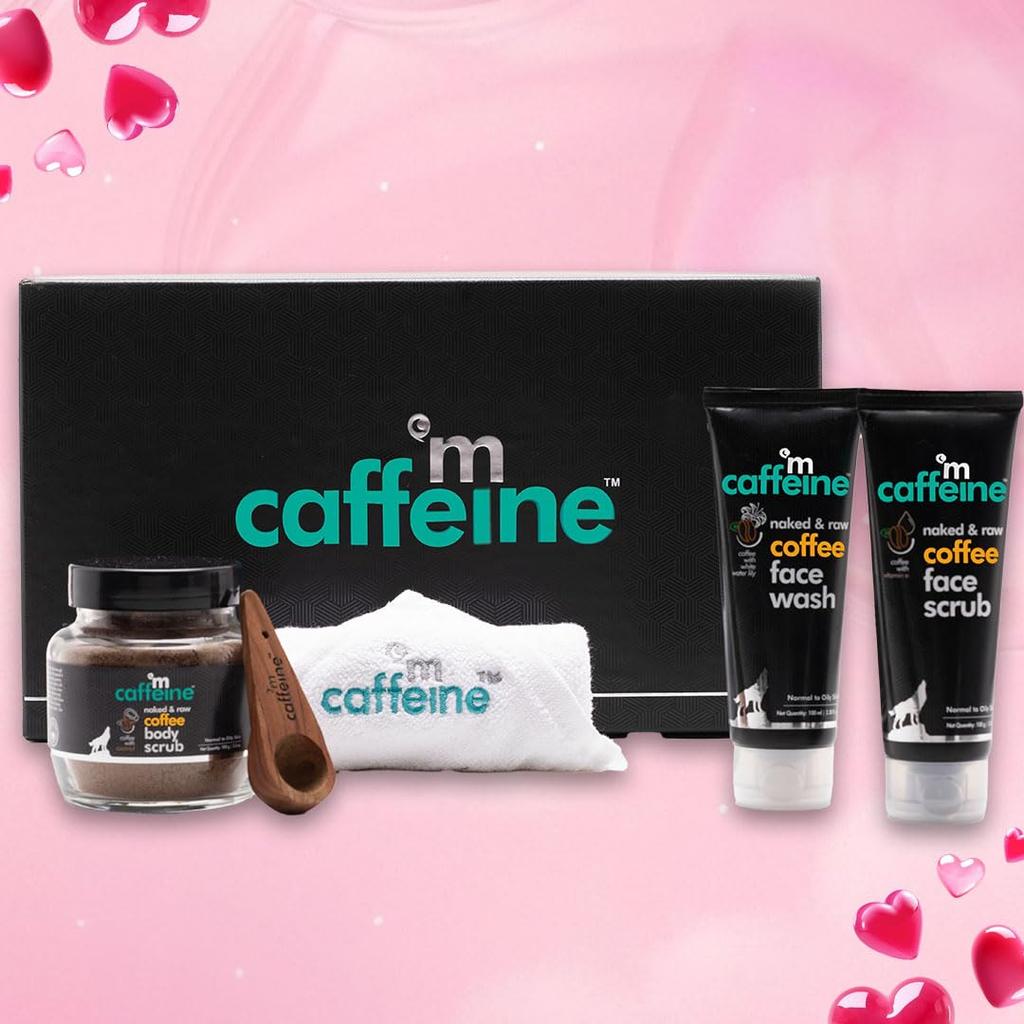 mCaffeine Moment Gift Kit For Women & Men With Coffee Skincare Set For Birthday Anniversary All Occasions