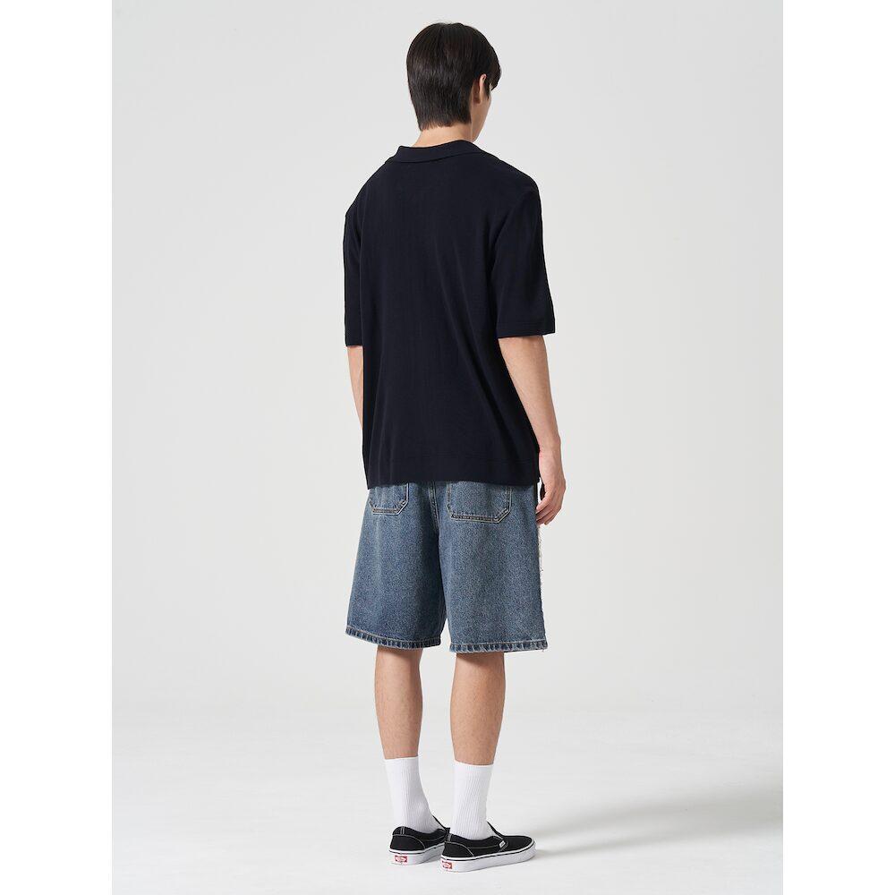 8SECONDS Wide Fit Cut Denim Shorts Navy (264725Cper)