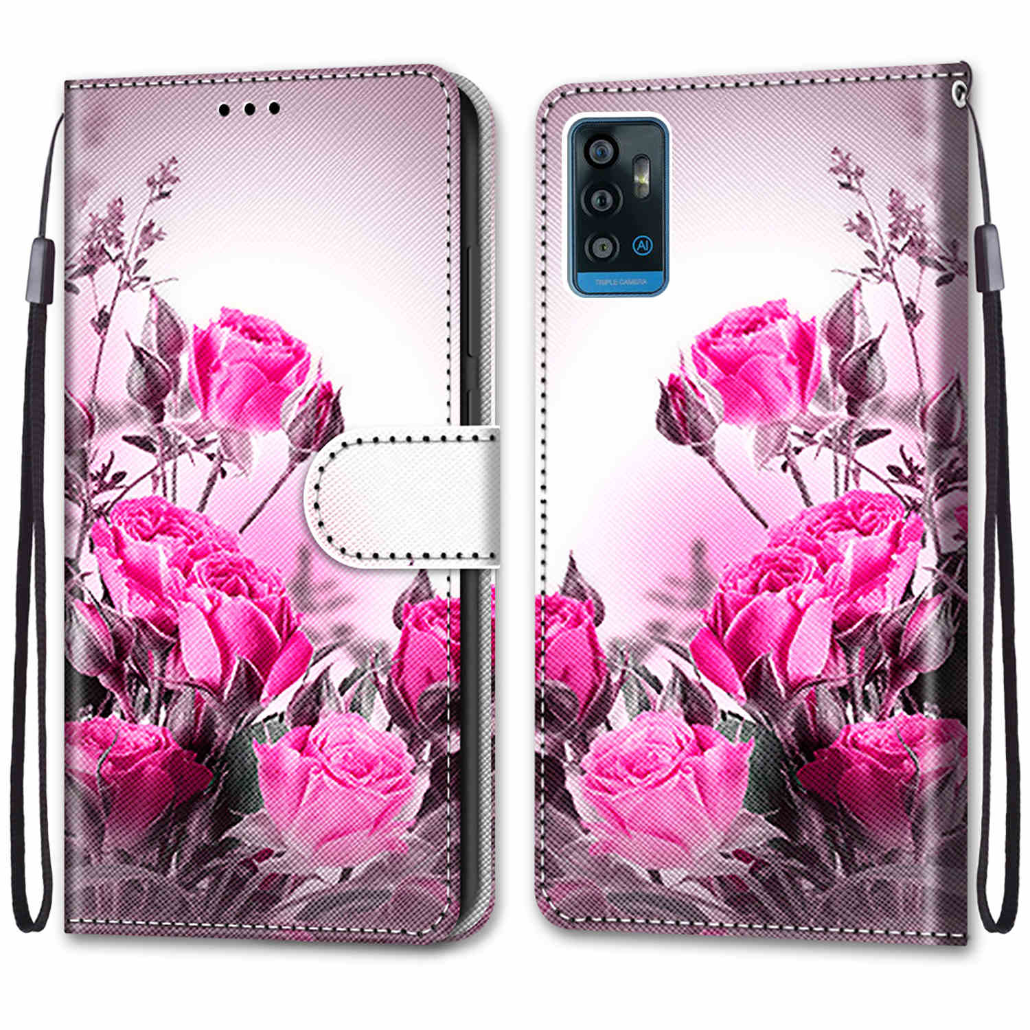 

Розкішний розписний шкіряний чохол Wallet Book Style Protective Cover для ZTE Blade A71 A51 A31 A51Lite/ZTE Blade 20 Smart/ZTE Blade A5 (2020)/Лезо A3(2020) ZTE Blade A71