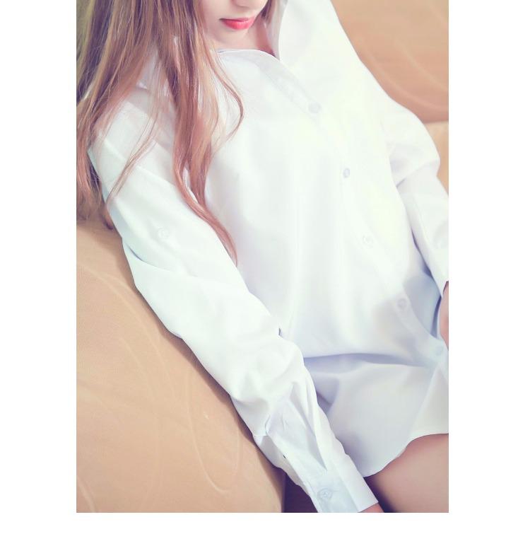 Women's Loose Fit Korean Style White Chiffon Shirt - Spring 2019 Sunscreen Top