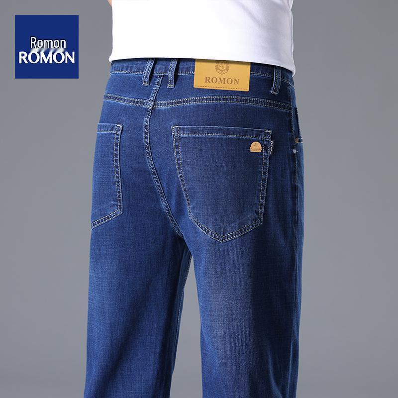 

Romon 2025 Spring/Summer Men s Straight-Leg Loose Casual Dad Jeans 30