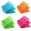 Assorted 21-Pack Heavy-Duty Plastic Clothespins - Spring-loaded clothespins, ideal for drying clothes