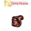 Green & Purple Sandalwood Squirrel Pendant Charm - Cartoon Animal Phone or Bag Accessory