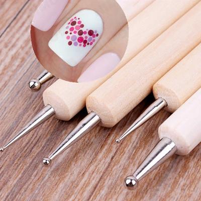 DYS 5Pcs/Set Pro 2-Way Wooden Nail Art Dotting Dot Pen Painting DIY Manicure Tools