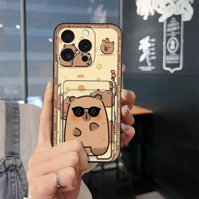 Soft case Silicone Phone Case For iphone15 Pro Max/ip15Pro Max Fashion Design Waterproof Shockproof TPU Card slot Cute