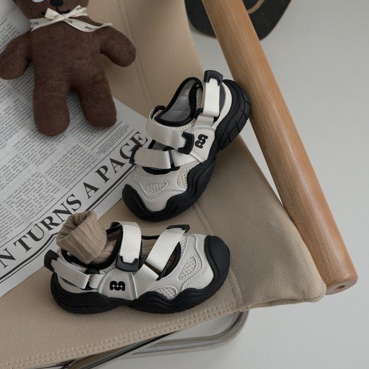 

Children s sandals 2025 spring and summer new boys sports shoes bag head sandals girls sandals hollow beach shoes baby 30