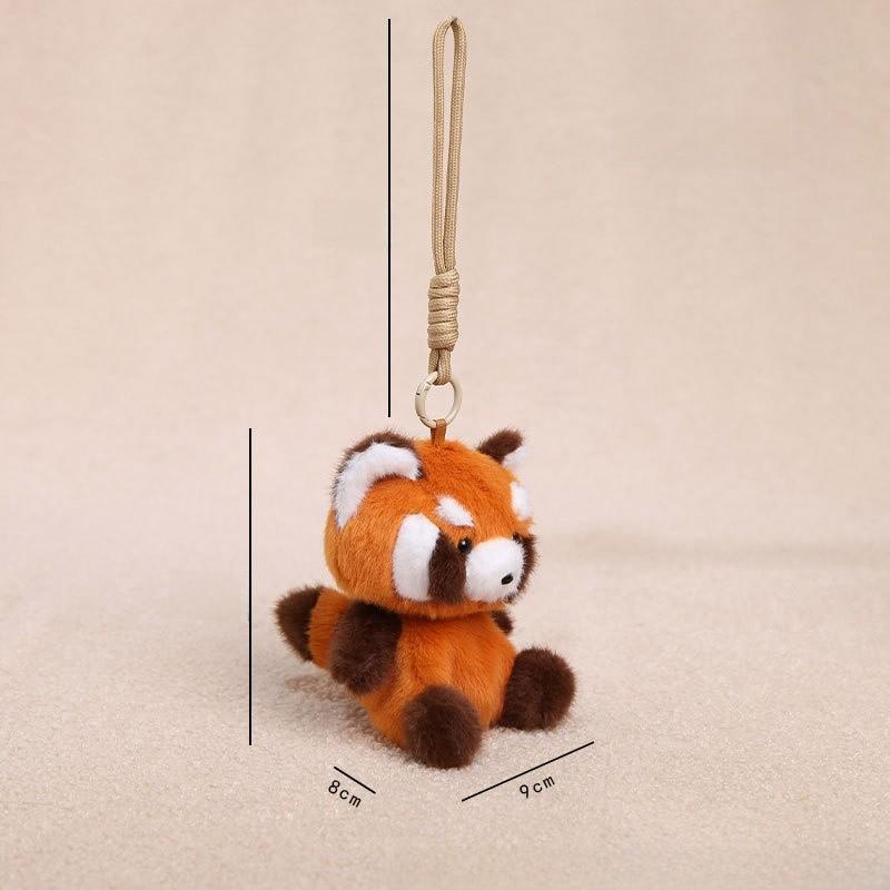 Plush Animal Keychain For Girls With Short Pile Fabric And Hanging Strap For Bags And Keys