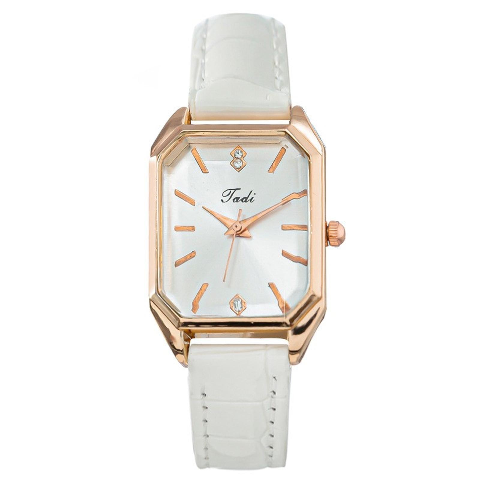 

Женские модные кожаные часы One Size белый