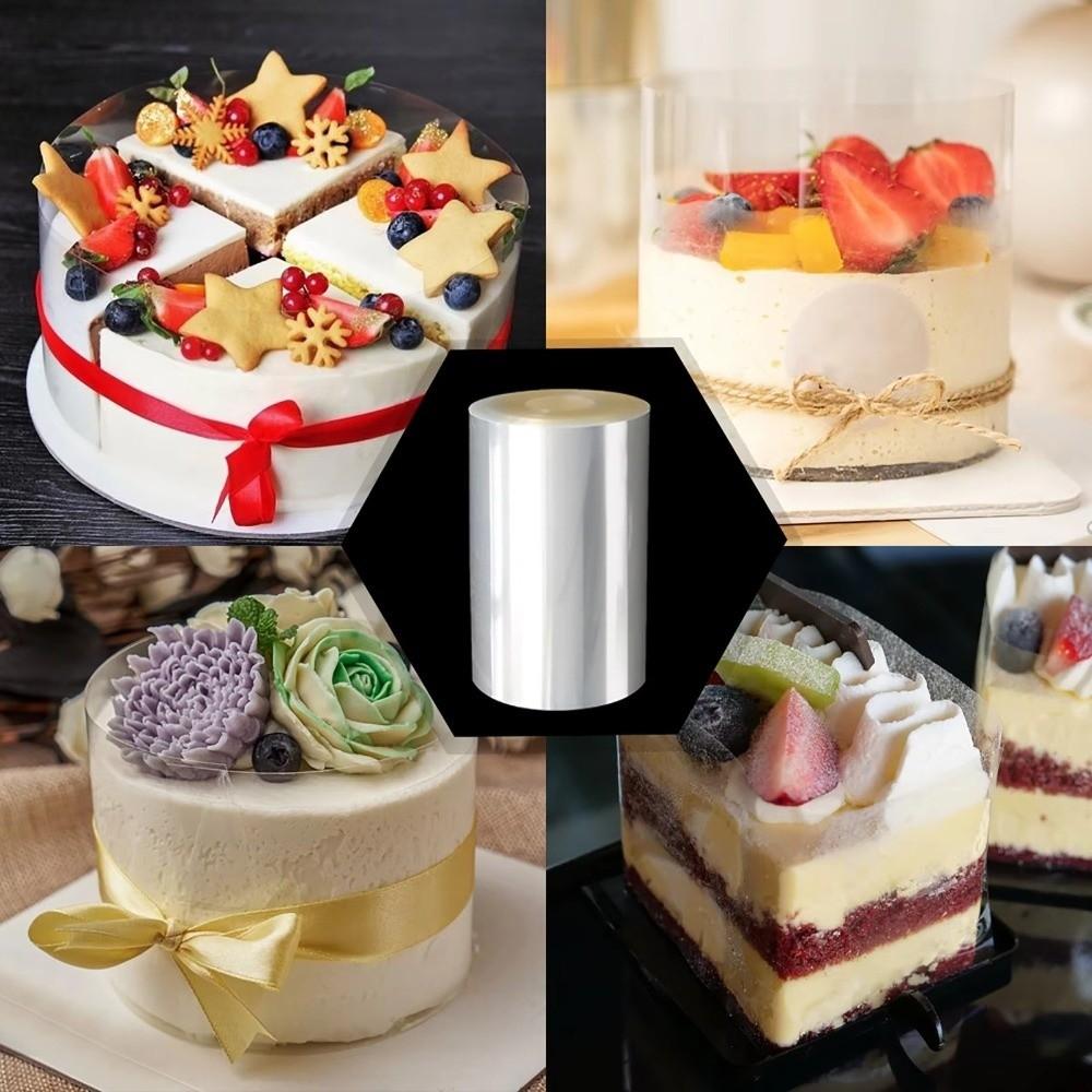 10m/Roll Cake Collars Transparent DIY Mousse Cake Surround Film Cake Decoration Acetate Surround Films for Chocolate Mousse Cake