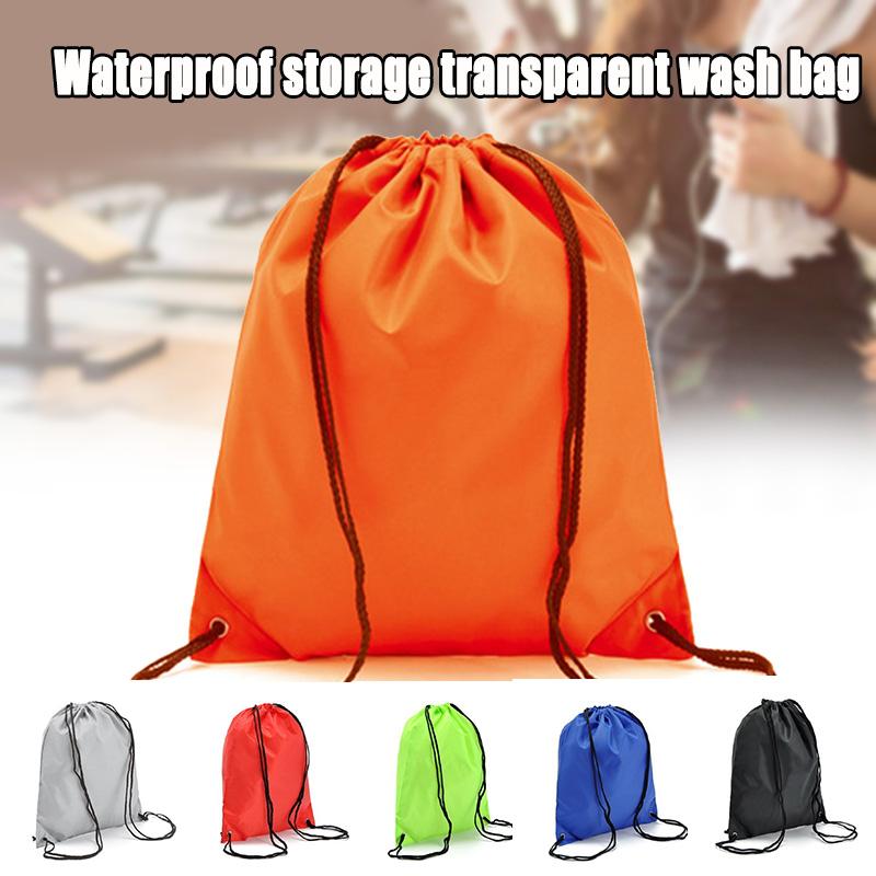 Drawstring Backpack Storage Bag Solid Color Portable for School Sport Travel Shoes Cycling Storage Bag Solid Color Portable
