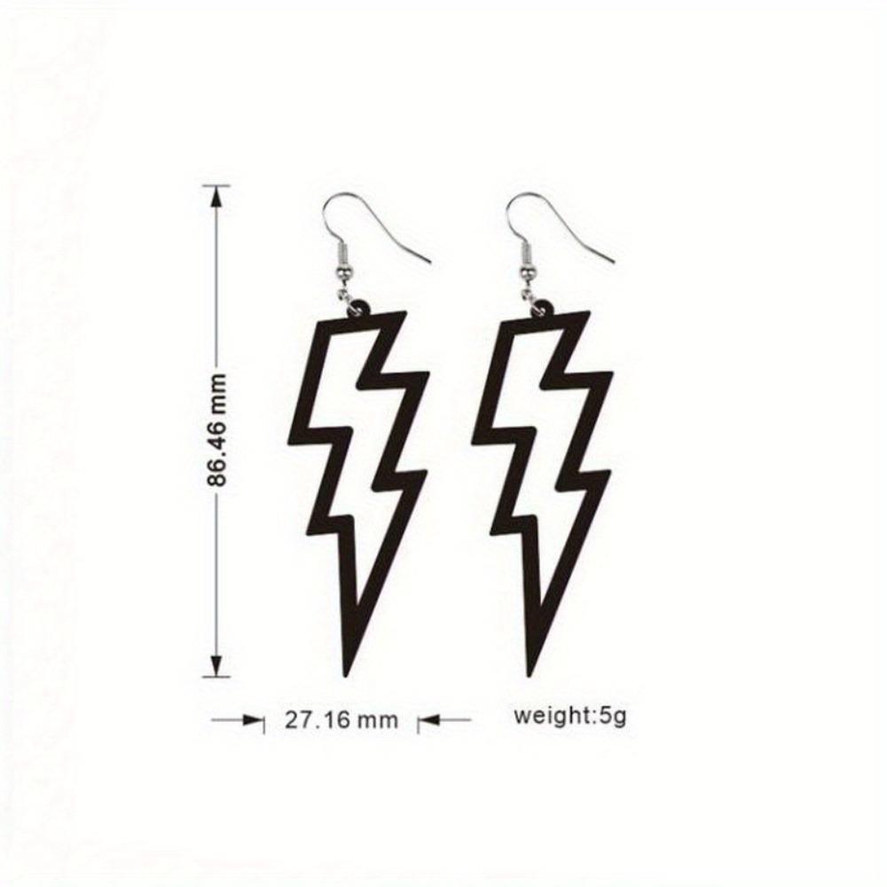 Fashion Acrylic Lightning Drop Earrings for Women Cool Long Dangle Earrings Girls Party Jewelry Gifts