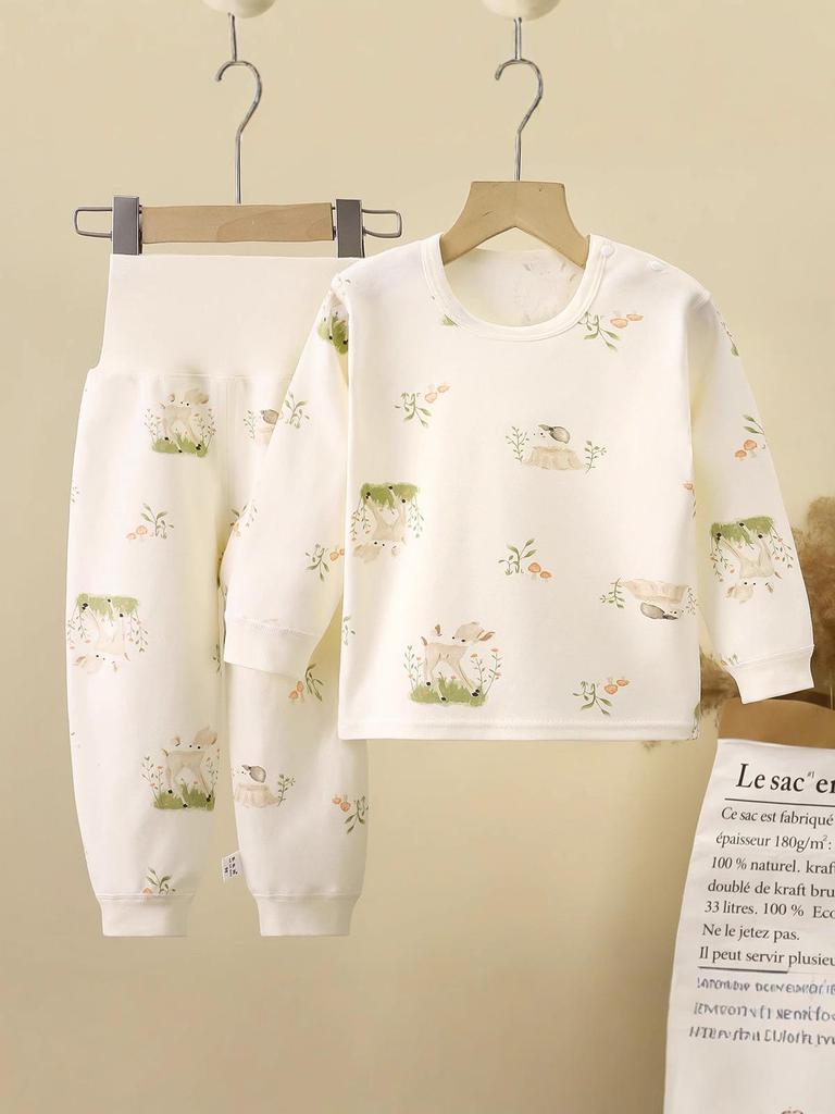 Infant & Toddler Cotton Antibacterial High-Waist Undergarment Set for Boys & Girls 0-5yrs - Autumn Clothes & Trousers