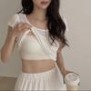 Traceless fixed integrated cup underwear women's thin shoulder straps invisible gathering anti-sagging breathable no steel ring tube top bra