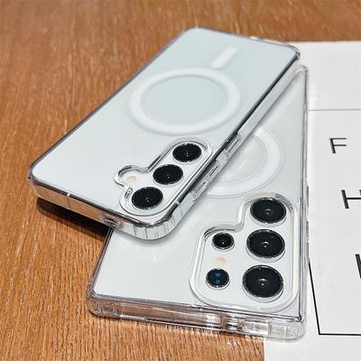 Acrílico Transparente Original para Funda Magnética Magsafe Para Samsung S25 S24 S23 S22 S21 FE Plus Ultra A16 A35 A56 A15 A35 A55 5G Cubierta