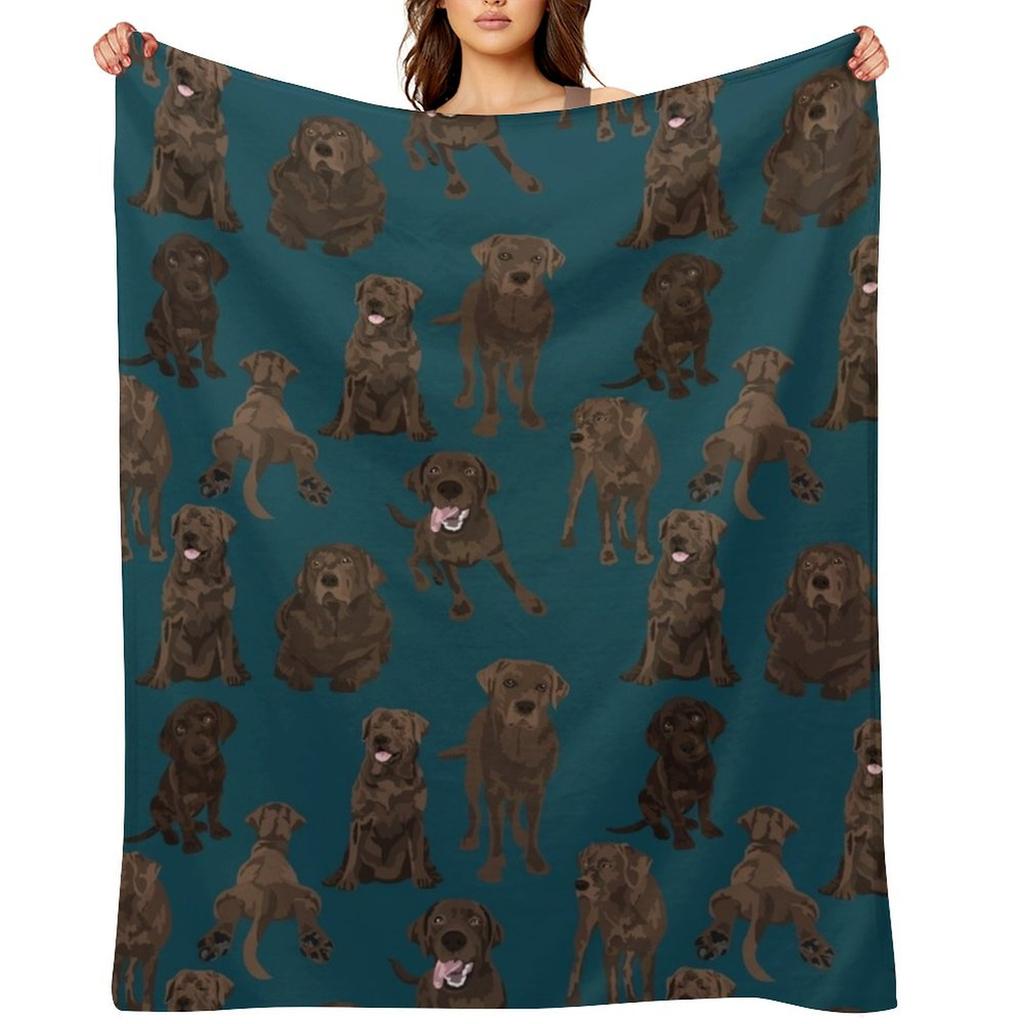 Chocolate Labrador Throw Blanket Luxury St cosplay anime Luxury Brand Furry Blankets