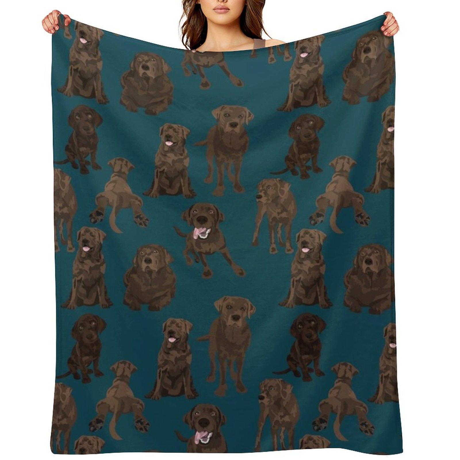 Chocolate Labrador Throw Blanket Luxury St cosplay anime Luxury Brand Furry Blankets 30x40in