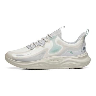 Ling Yun Soft Comfortable Shock Absorbing Durable Low Top Running Shoes Men Sneakers Gray White Green 112225541R-7