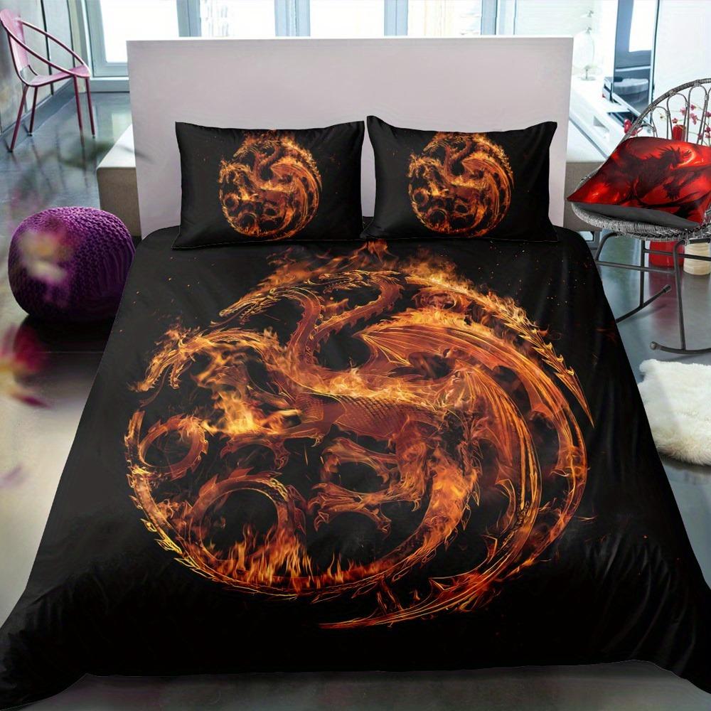 Mystical Dragon Duvet Cover Set Soft Comfortable Duvet Cover For Bedroom Guest Room Bedding Set