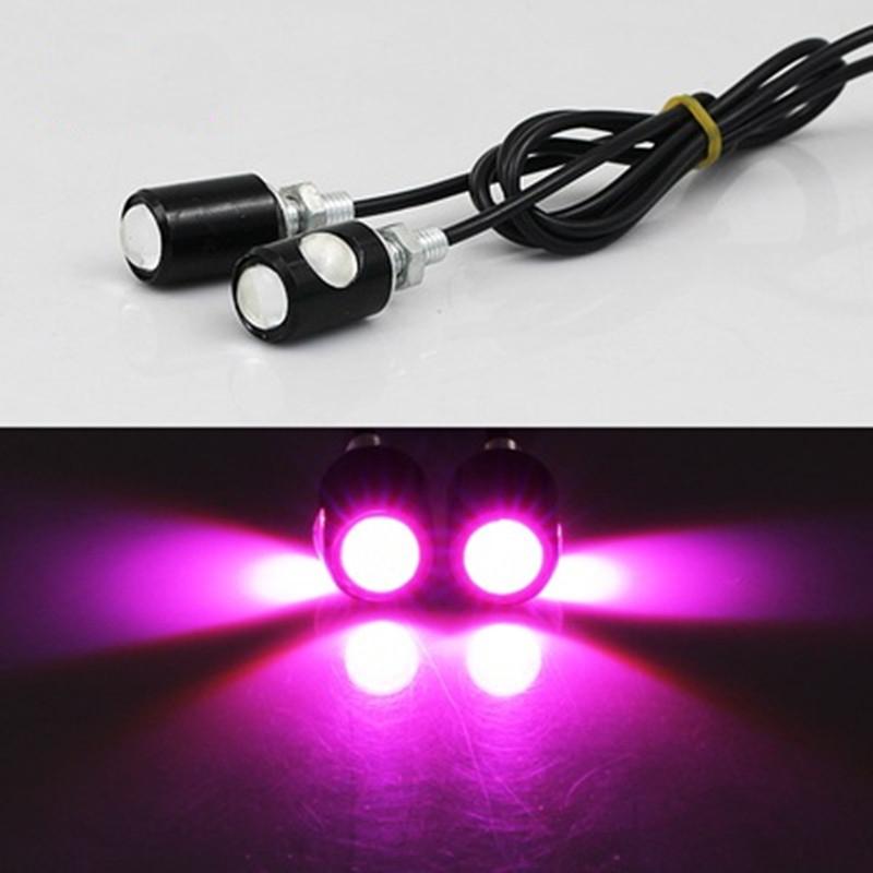 2Pairs Universal Motorcycle Signal Lamp Car LED Number License Plate Light Super Bright Eagle Eye Shape Bulb Turn Indicator