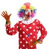 Funny Cosplay Clown Gloves For Halloween And Carnival Parties Soft Polyester Satin Pompoms Gloves With Elastic Design