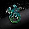 Winged Dragon Brooch Retro Colorful Dragon Brooch Pin Decorative Alloy Lapel Pin Clothes Accessory for Backpack Hats Jackets Decoration