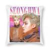 Seonghwa 90s Ateez Kpop Band Pillowcase Printed Polyester Cushion Cover Decoration Pillow Case Cover Home Square 45*45cm