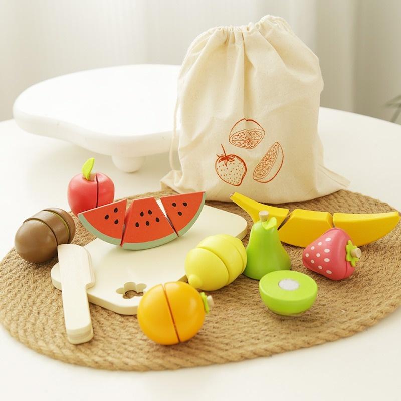 

Wooden Simulation Kitchen Pretend Toy Classic Game Educational Toy For Children Kids Gift Cutting Vegetable Food Set