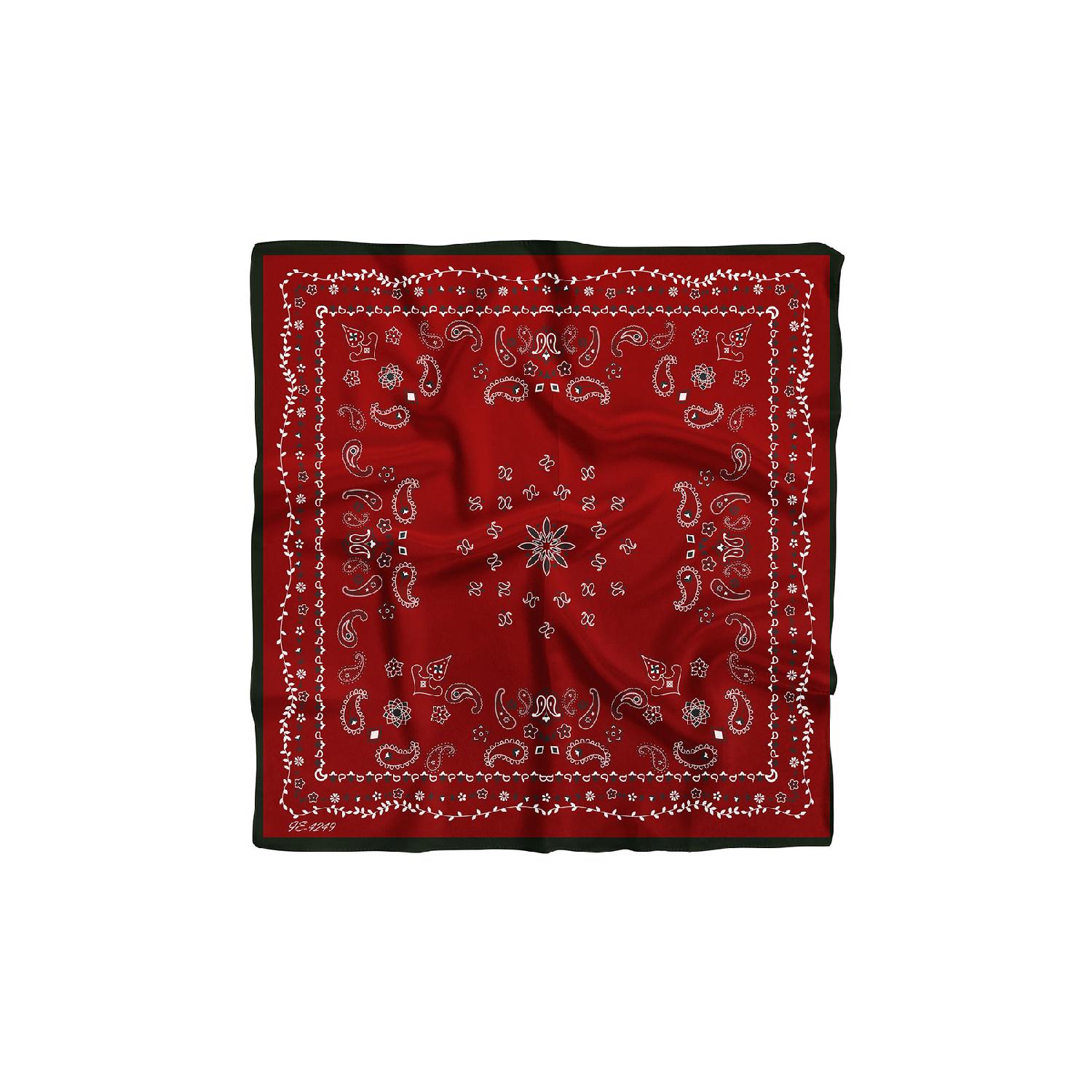

Женская бандана красно-белая с этническим рисунком 50х50 Hyl Dg01296-22 50 x 50