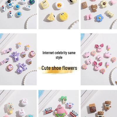 Charms de Chaussures 3D DIY pour Crocs de Femmes - Mignons Accessoires Fleurs pour Enfants