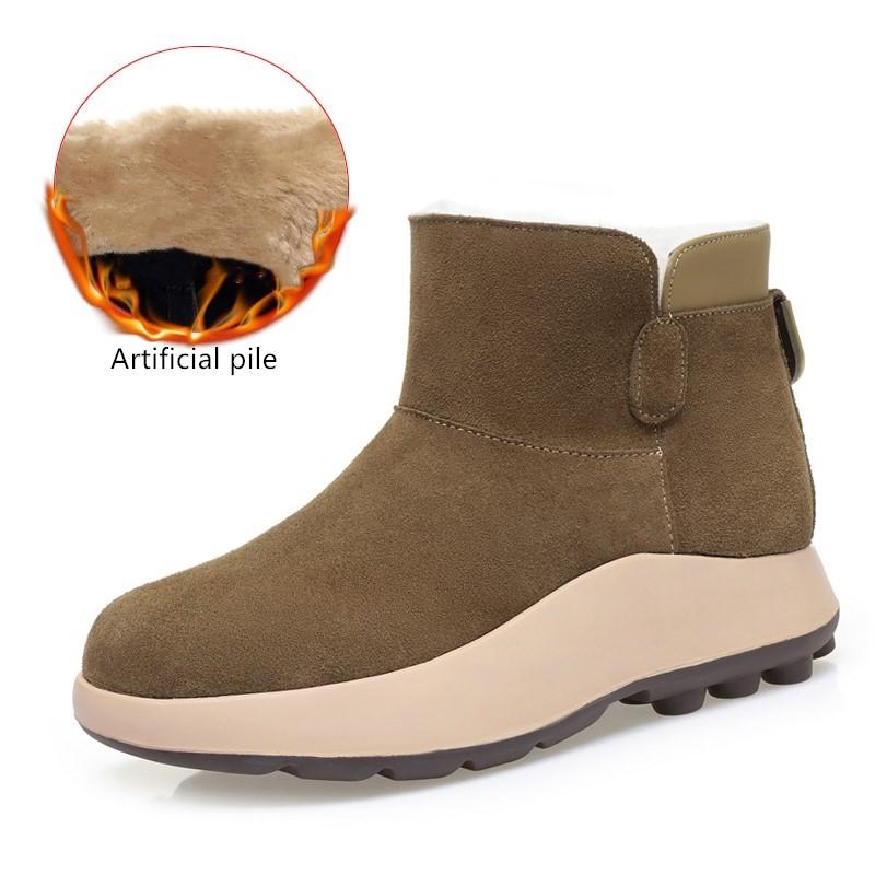 Fashion AIYUQI Snow Boots Women Winter 2025 New Genuine Leather Women's Ankle Boots Australia Wool Warm Anti-slip Women's Booties