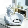 Plateau de Rangement Dragon Imprimé en 3D Porte-Contenant pour Bijoux Bibelots Clés Décoration de Bureau Dragon Ailé Ornement