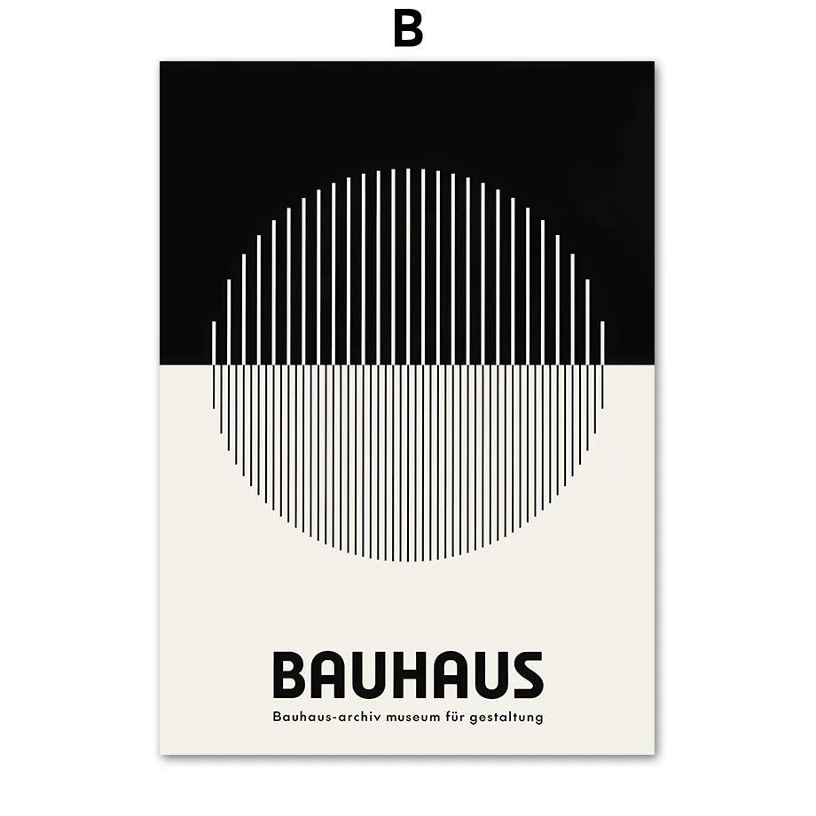 Colorful Bauhaus Exhibition  AbstractPoster Geometry Modern Gallery Wall Art Prints Canvas Painting Pictures Interior Home Decor