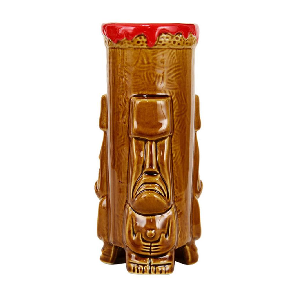 Hawaiianische Cocktailbecher Kreativer Stil Keramiktasse Biergetränk Tiki-Tasse Weinglas Barwerkzeuge Hausbar Party Trinkgeschirr Becher