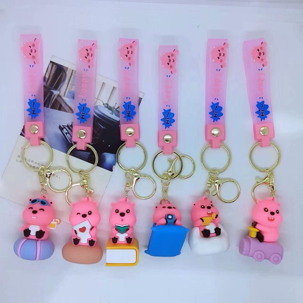 Creative Cartoon Doll Sports Beaver Keychain Bag Car Keychain Accessories Gift Wholesale Kawaii Cute Personalized Gifts Fashion