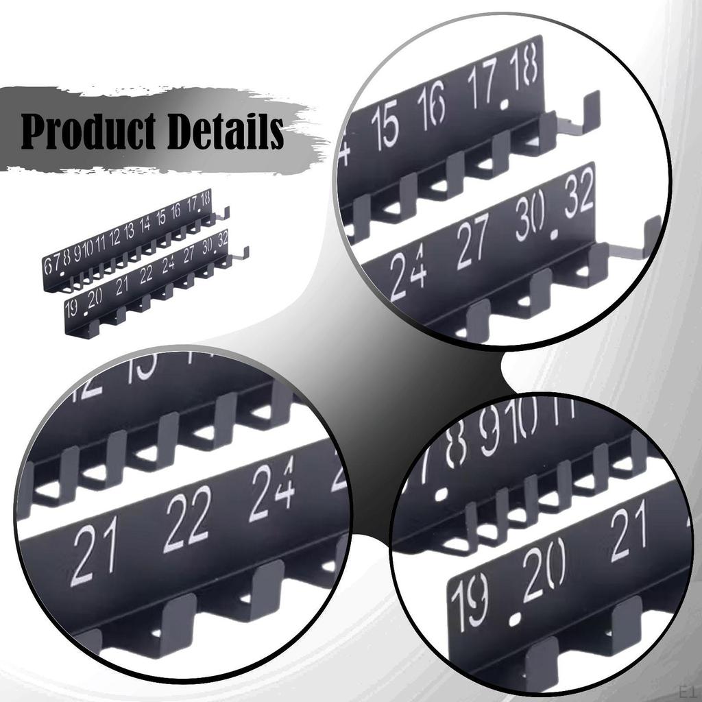 2x Wandmontage Schraubenschlüssel Organizer Werkzeug Metall Hängehaken Halter für Garagenreparatur