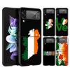 Ireland Flag Phone Case For Samsung Galaxy Z Flip 3 4 5 6 7 Hard Black Folding PC For Samsung Z Flip3 Flip4 Flip5 Cover