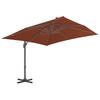 Cantilever Umbrella with Aluminum Pole Terracotta 400 X 300 Cm