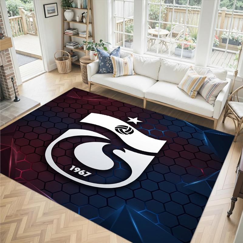 Trabzonspor FC Design Kristal Fluweel Tapijt Gezellig Niet?Antislip Bedrukt Tapijt Voor Slaapkamer Woonkamer Entree