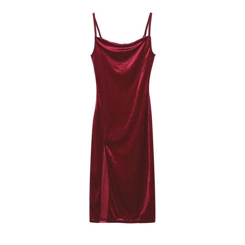 2023 European & American Women's Slim Slit Suspender Dress – Spring/Summer Fashion