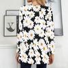 Plus Size Ladies V Neck Long Sleeve Tunic Soft Oversized Tops For Casual Outing And Family Activities