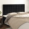 VidaXL Headboards 4 Pcs Black 100x5x78-88 Cm Velvet3116834